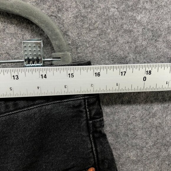 Levi's 501 High Rise Cutoff Denim Shorts Womens 30 Black Button Fly Frayed - Picture 3 of 7